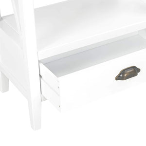 Βιβλιοθήκη με 1 Συρτάρι Λευκή 60 x 30 x 170 εκ. από MDF