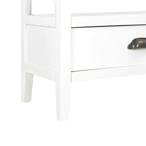 Βιβλιοθήκη με 1 Συρτάρι Λευκή 60 x 30 x 170 εκ. από MDF