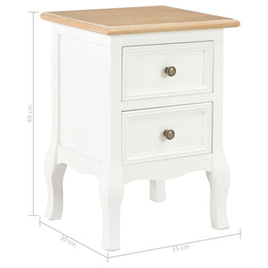 Κομοδίνο Λευκό 35 x 30 x 49 εκ. από MDF - Pakobazaar