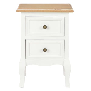Κομοδίνα 2 Τεμ. Λευκά 35 x 30 x 49 εκ. από MDF - Pakobazaar