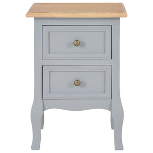 Κομοδίνα 2 τεμ. Γκρι 35 x 30 x 49 εκ. από MDF - PAKOBAZAAR