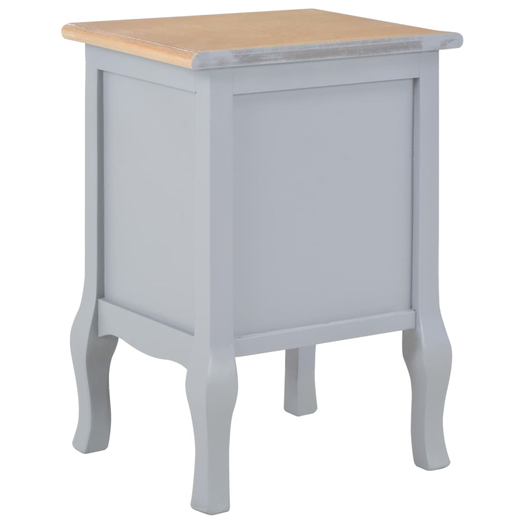 Κομοδίνα 2 τεμ. Γκρι 35 x 30 x 49 εκ. από MDF - PAKOBAZAAR