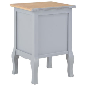 Κομοδίνα 2 τεμ. Γκρι 35 x 30 x 49 εκ. από MDF - PAKOBAZAAR