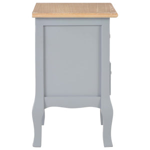 Κομοδίνα 2 τεμ. Γκρι 35 x 30 x 49 εκ. από MDF - PAKOBAZAAR
