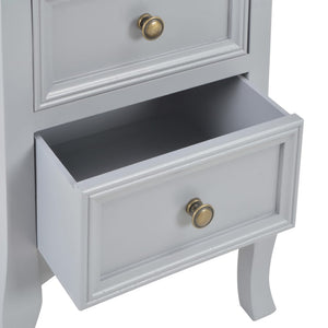 Κομοδίνα 2 τεμ. Γκρι 35 x 30 x 49 εκ. από MDF - PAKOBAZAAR