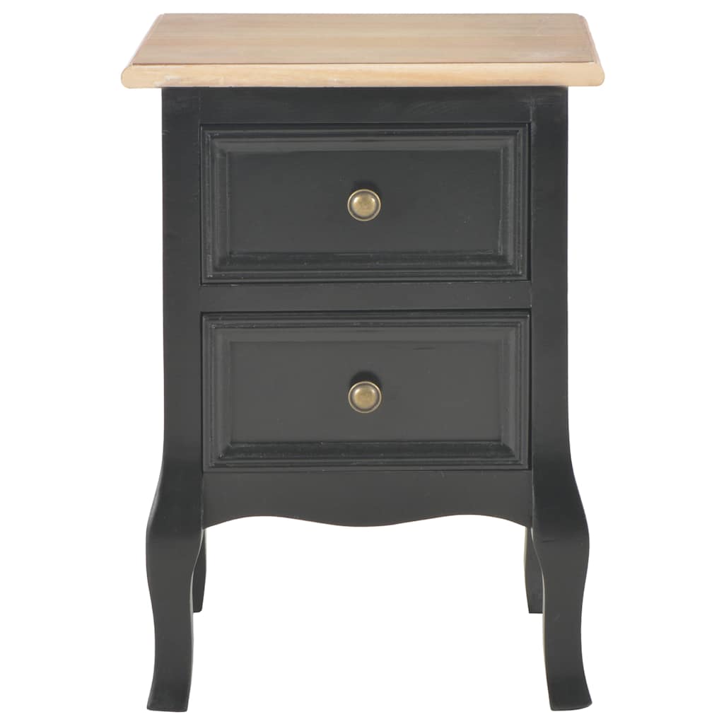 Κομοδίνο Μαύρο 35 x 30 x 49 εκ. από MDF