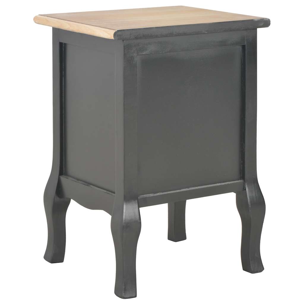 Κομοδίνο Μαύρο 35 x 30 x 49 εκ. από MDF