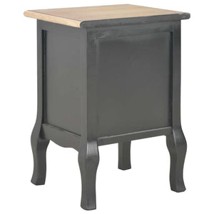 Κομοδίνο Μαύρο 35 x 30 x 49 εκ. από MDF