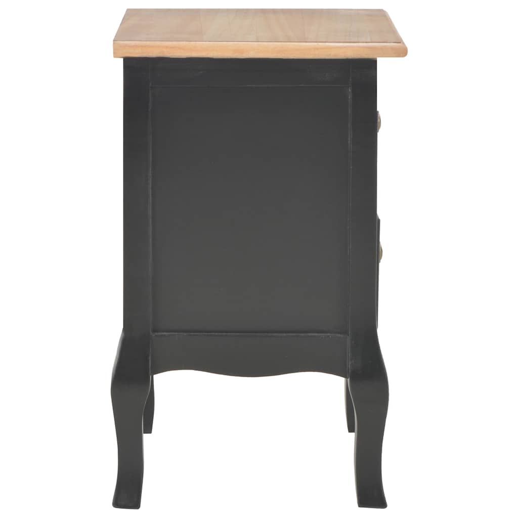 Κομοδίνο Μαύρο 35 x 30 x 49 εκ. από MDF