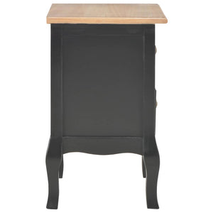 Κομοδίνο Μαύρο 35 x 30 x 49 εκ. από MDF