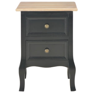 Κομοδίνα 2 τεμ. Μαύρα 35 x 30 x 49 εκ. από MDF - PAKOBAZAAR