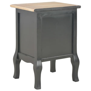 Κομοδίνα 2 τεμ. Μαύρα 35 x 30 x 49 εκ. από MDF - PAKOBAZAAR