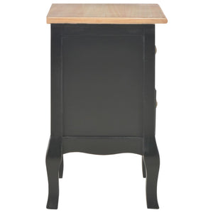 Κομοδίνα 2 τεμ. Μαύρα 35 x 30 x 49 εκ. από MDF - PAKOBAZAAR