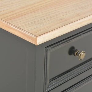 Κομοδίνα 2 τεμ. Μαύρα 35 x 30 x 49 εκ. από MDF - PAKOBAZAAR