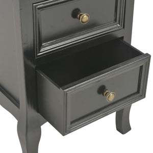 Κομοδίνα 2 τεμ. Μαύρα 35 x 30 x 49 εκ. από MDF - PAKOBAZAAR