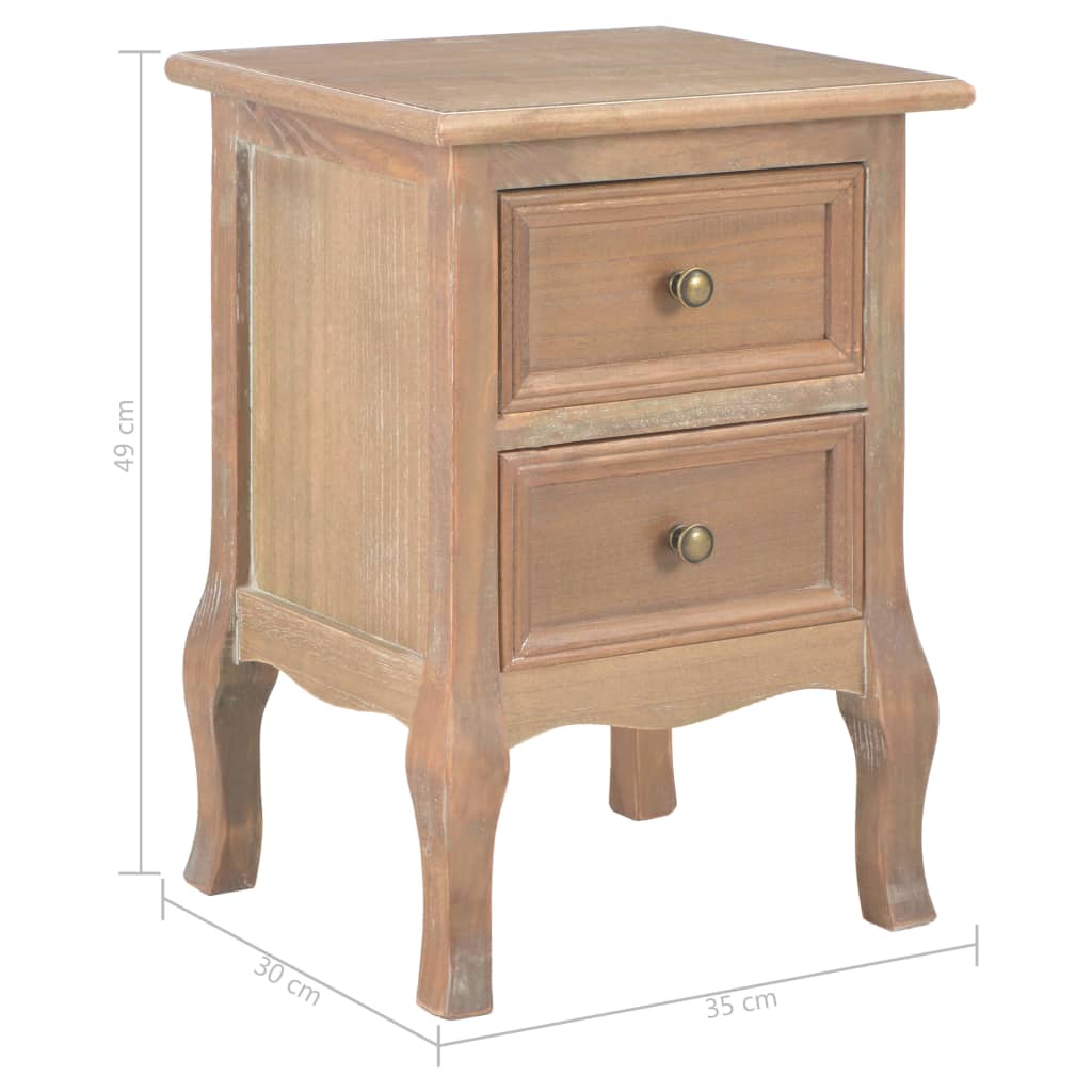 Κομοδίνα 2 τεμ. 35 x 30 x 49 εκ. από MDF