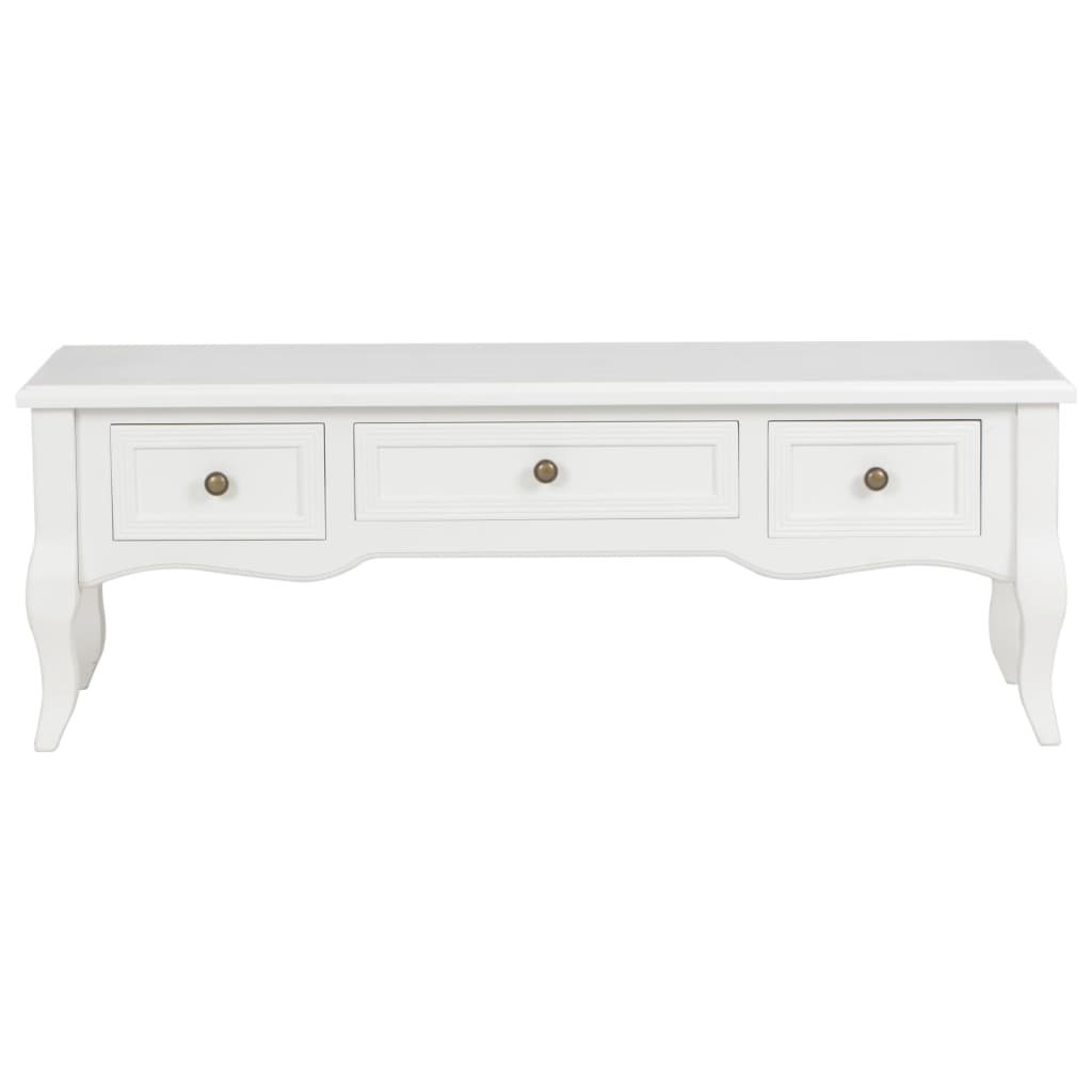 280048  TV Cabinet White 100x35x35 cm Wood - PAKOBAZAAR