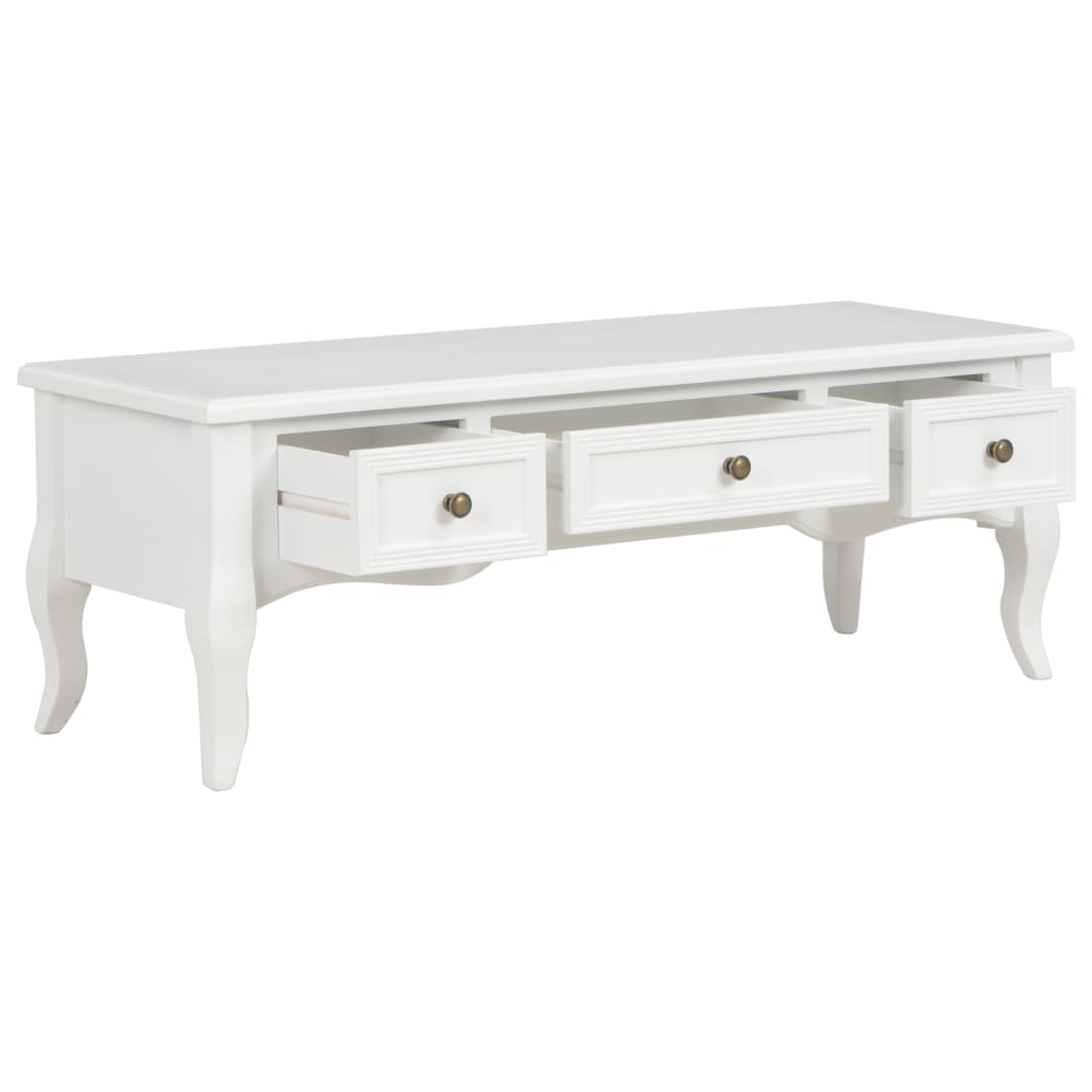 280048  TV Cabinet White 100x35x35 cm Wood - PAKOBAZAAR