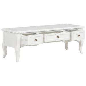 280048  TV Cabinet White 100x35x35 cm Wood - PAKOBAZAAR