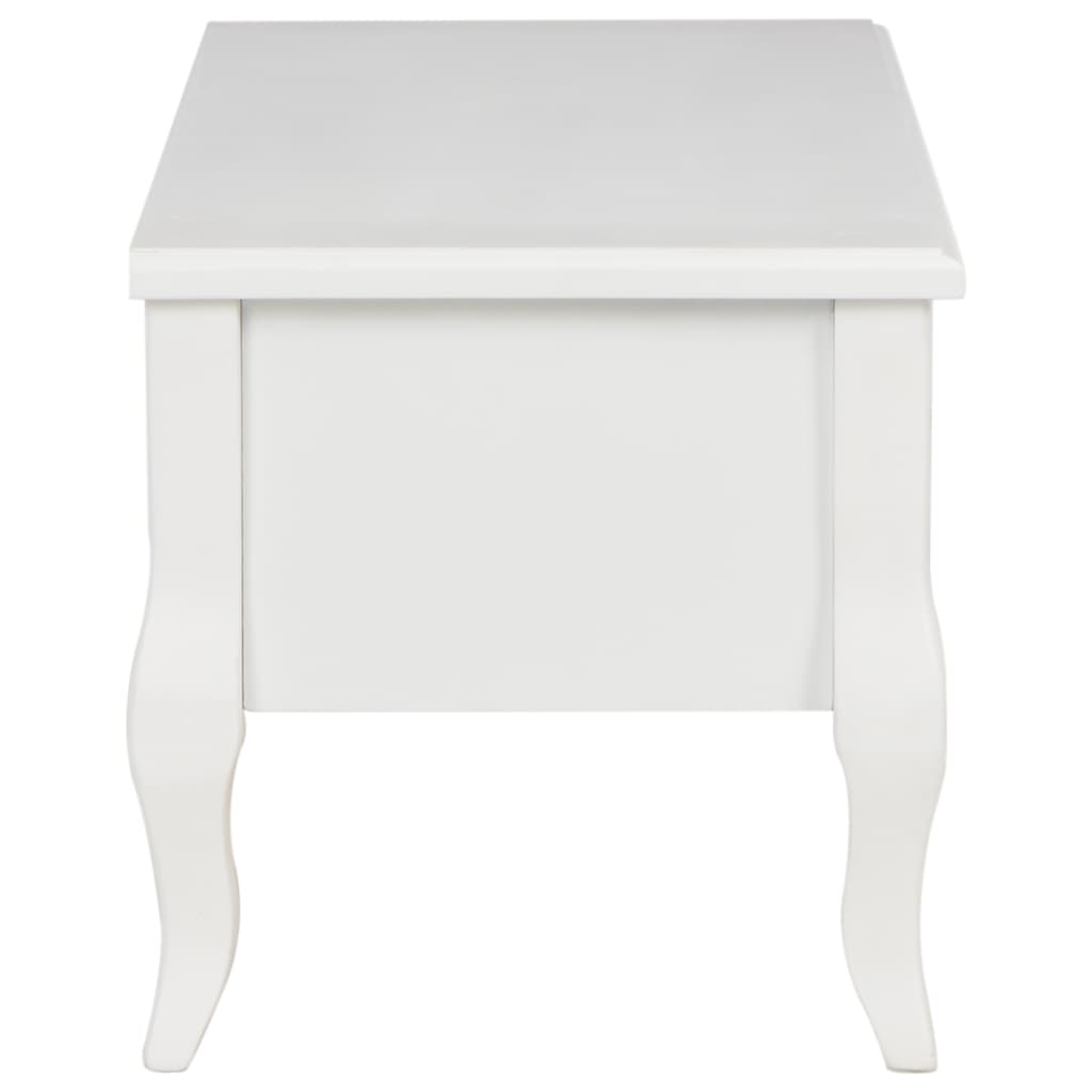 280048  TV Cabinet White 100x35x35 cm Wood - PAKOBAZAAR