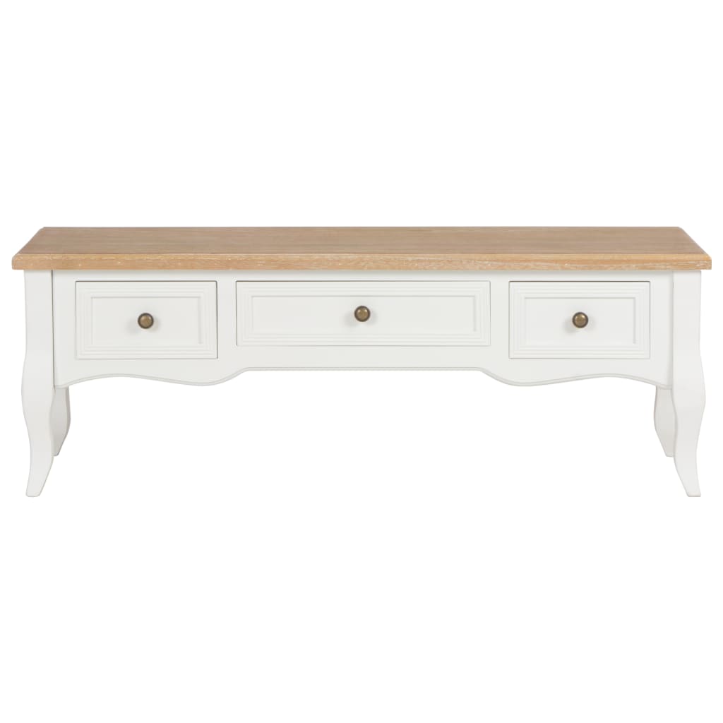 Έπιπλο Τηλεόρασης Λευκό 100 x 35 x 35 εκ. Ξύλινο - PAKOBAZAAR