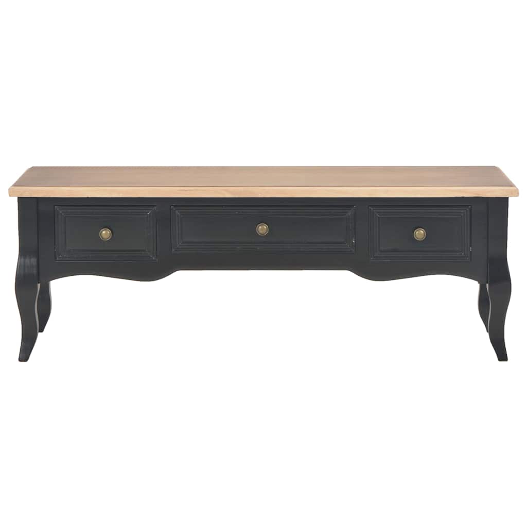 280051  TV Cabinet Black 100x35x35 cm Wood