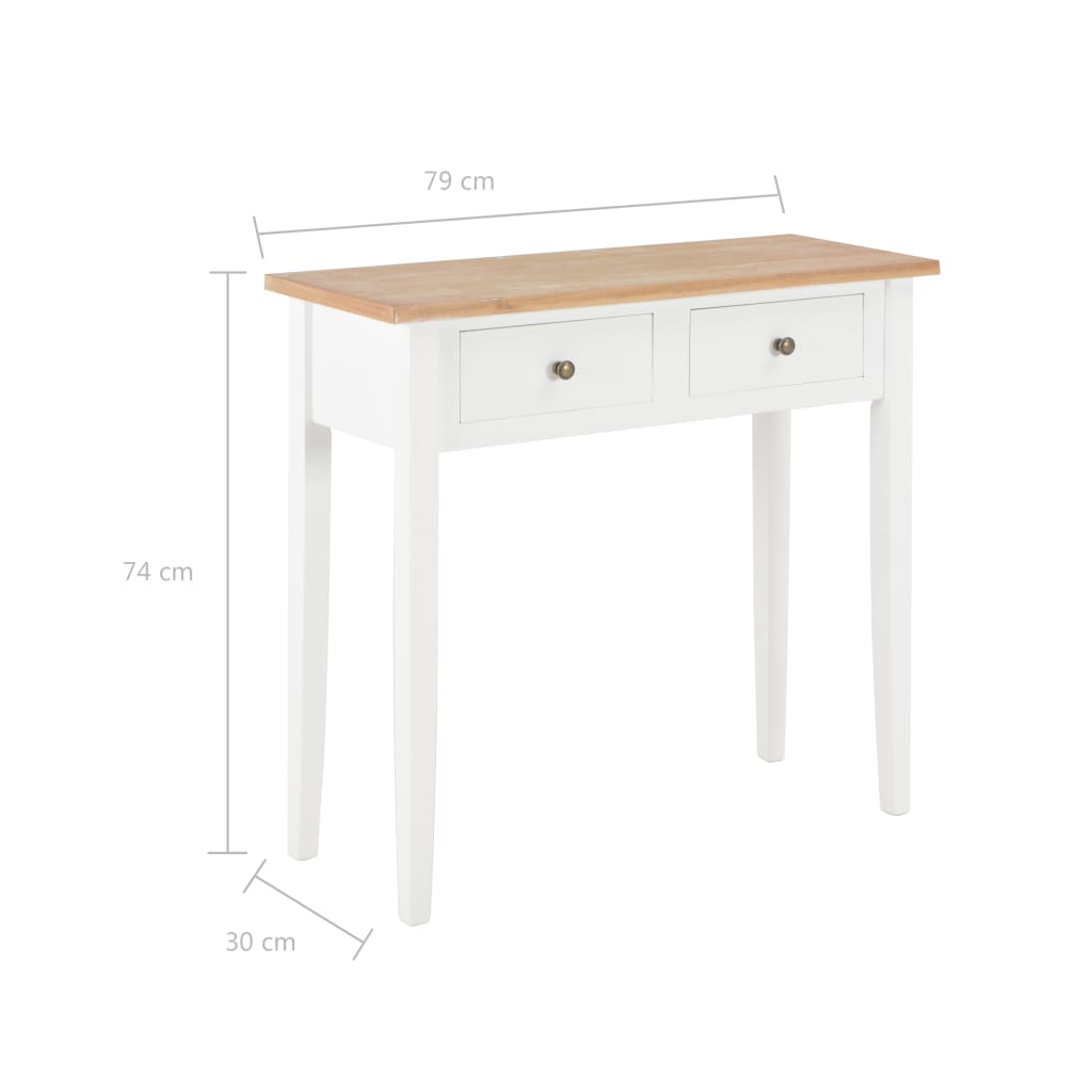 280053  Dressing Console Table White 79x30x74 cm Wood - PAKOBAZAAR