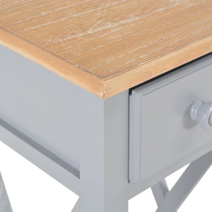 Τραπεζάκι Βοηθητικό Γκρι 27 x 27 x 65,5 εκ. Ξύλινο - PAKOBAZAAR