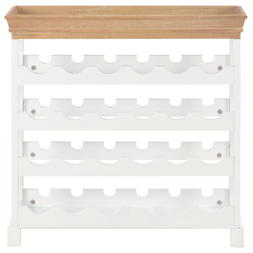 Κάβα Κρασιών Λευκή 70 x 22,5 x 70,5 εκ. από MDF - PAKOBAZAAR