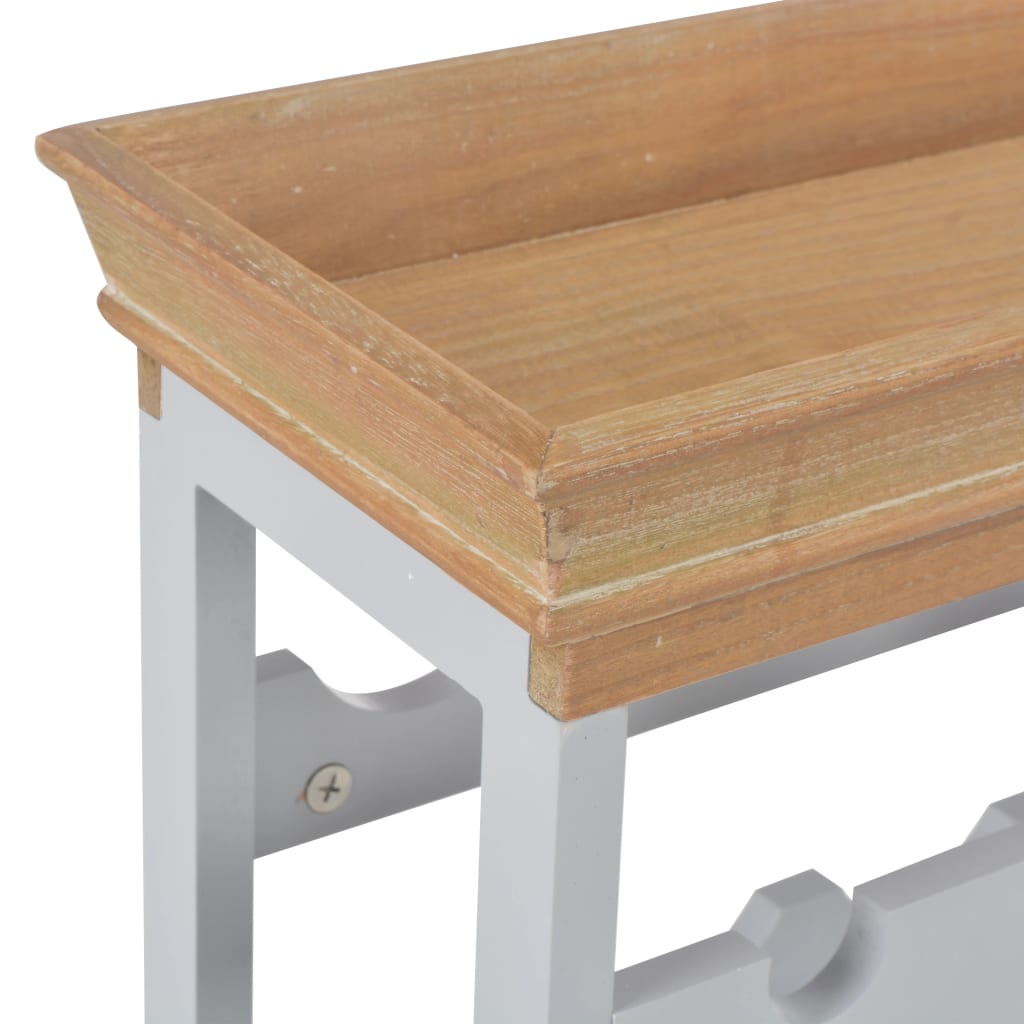 Κάβα Κρασιών Γκρι 70 x 22,5 x 70,5 εκ. από MDF