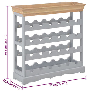 Κάβα Κρασιών Γκρι 70 x 22,5 x 70,5 εκ. από MDF