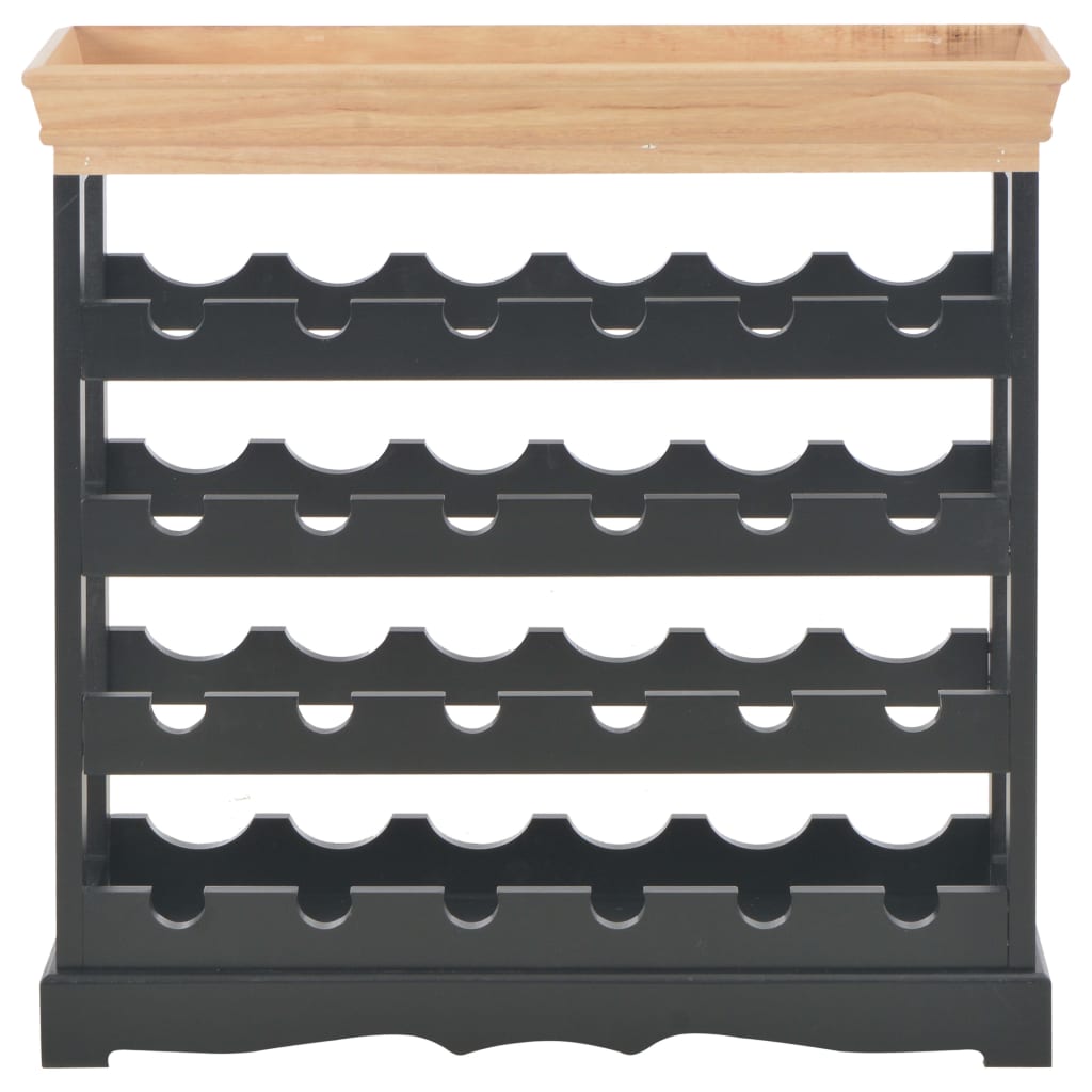 Κάβα Κρασιών Μαύρη 70 x 22,5 x 70,5 εκ. από MDF - PAKOBAZAAR