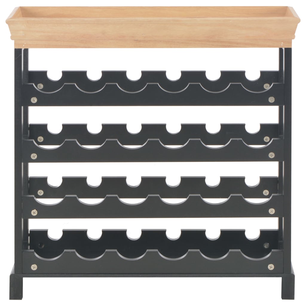 Κάβα Κρασιών Μαύρη 70 x 22,5 x 70,5 εκ. από MDF - PAKOBAZAAR