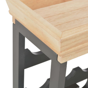 Κάβα Κρασιών Μαύρη 70 x 22,5 x 70,5 εκ. από MDF - PAKOBAZAAR