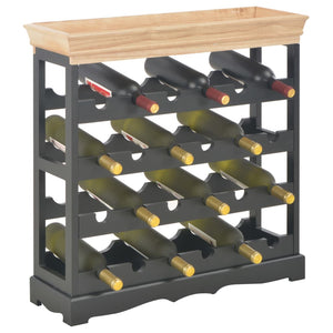 Κάβα Κρασιών Μαύρη 70 x 22,5 x 70,5 εκ. από MDF - PAKOBAZAAR