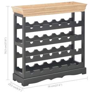 Κάβα Κρασιών Μαύρη 70 x 22,5 x 70,5 εκ. από MDF - PAKOBAZAAR