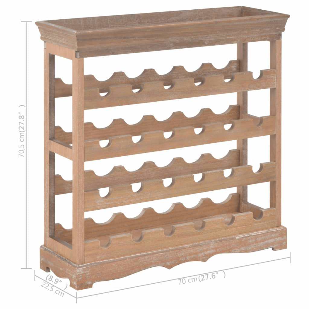 Κάβα Κρασιών Καφέ 70 x 22,5 x 70,5 εκ. από MDF - Pakobazaar