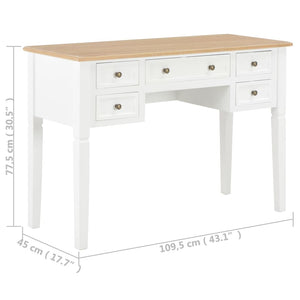 Γραφείο Λευκό 109,5 x 45 x 77,5 εκ. Ξύλινο - PAKOBAZAAR