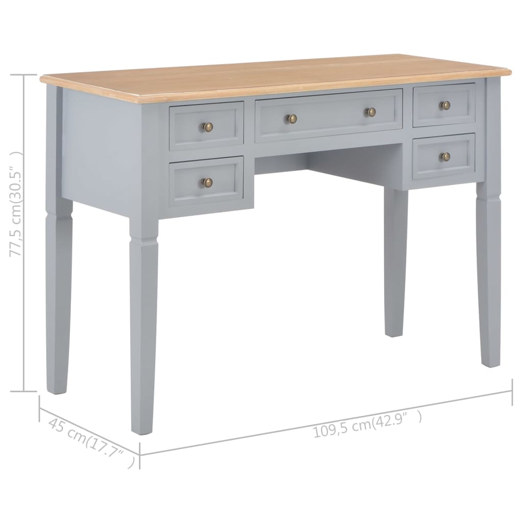 Γραφείο Γκρι 109,5 x 45 x 77,5 εκ. Ξύλινο - Pakobazaar