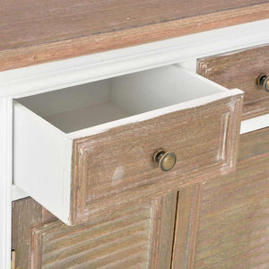 Μπουφές Ψηλός Λευκός 60 x 30 x 80 εκ. από Μασίφ Ξύλο