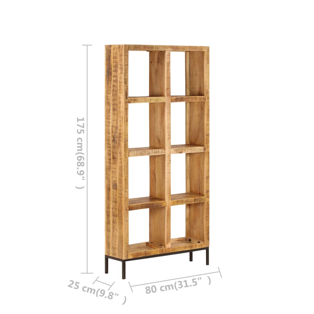 Βιβλιοθήκη 80 x 25 x 175 εκ. από Μασίφ Ξύλο Μάνγκο - Pakobazaar