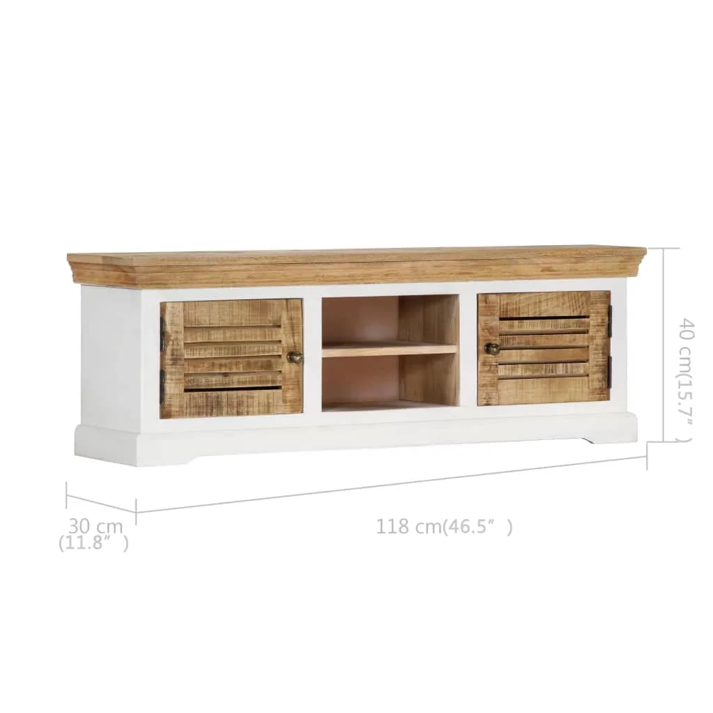 Έπιπλο Τηλεόρασης 118 x 30 x 40 εκ. από Μασίφ Ξύλο Μάνγκο - PAKOBAZAAR