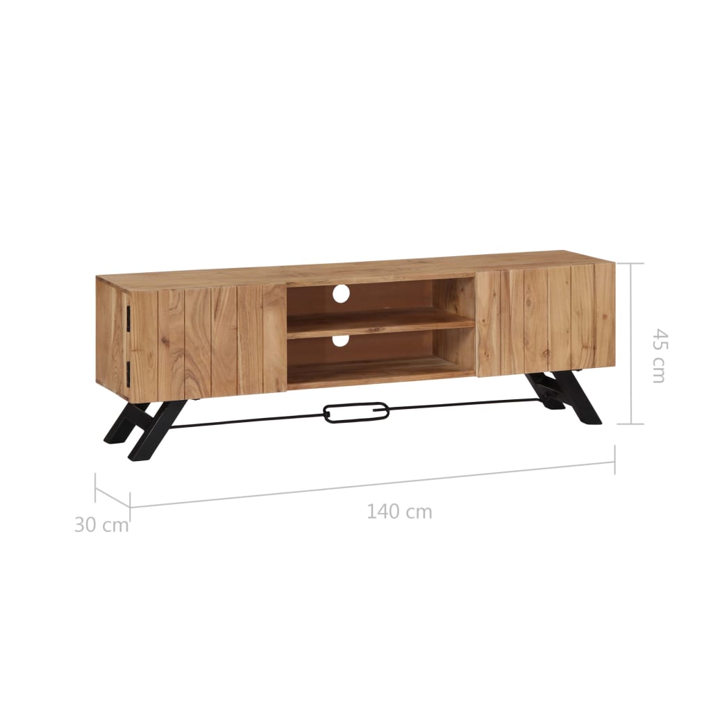 Έπιπλο Τηλεόρασης 140 x 30 x 45 εκ. από Μασίφ Ξύλο Ακακίας - PAKOBAZAAR
