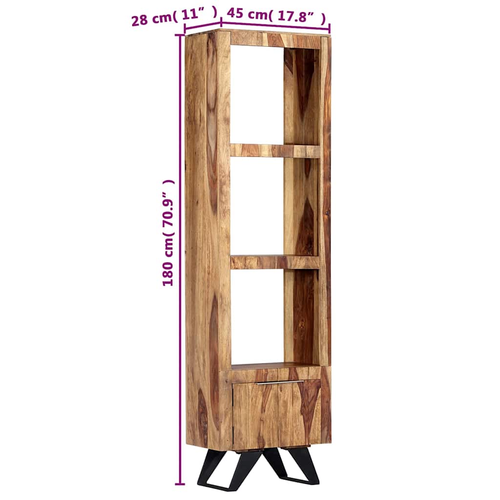 Βιβλιοθήκη 45 x 28 x 180 εκ. από Μασίφ Ξύλο Ακακίας