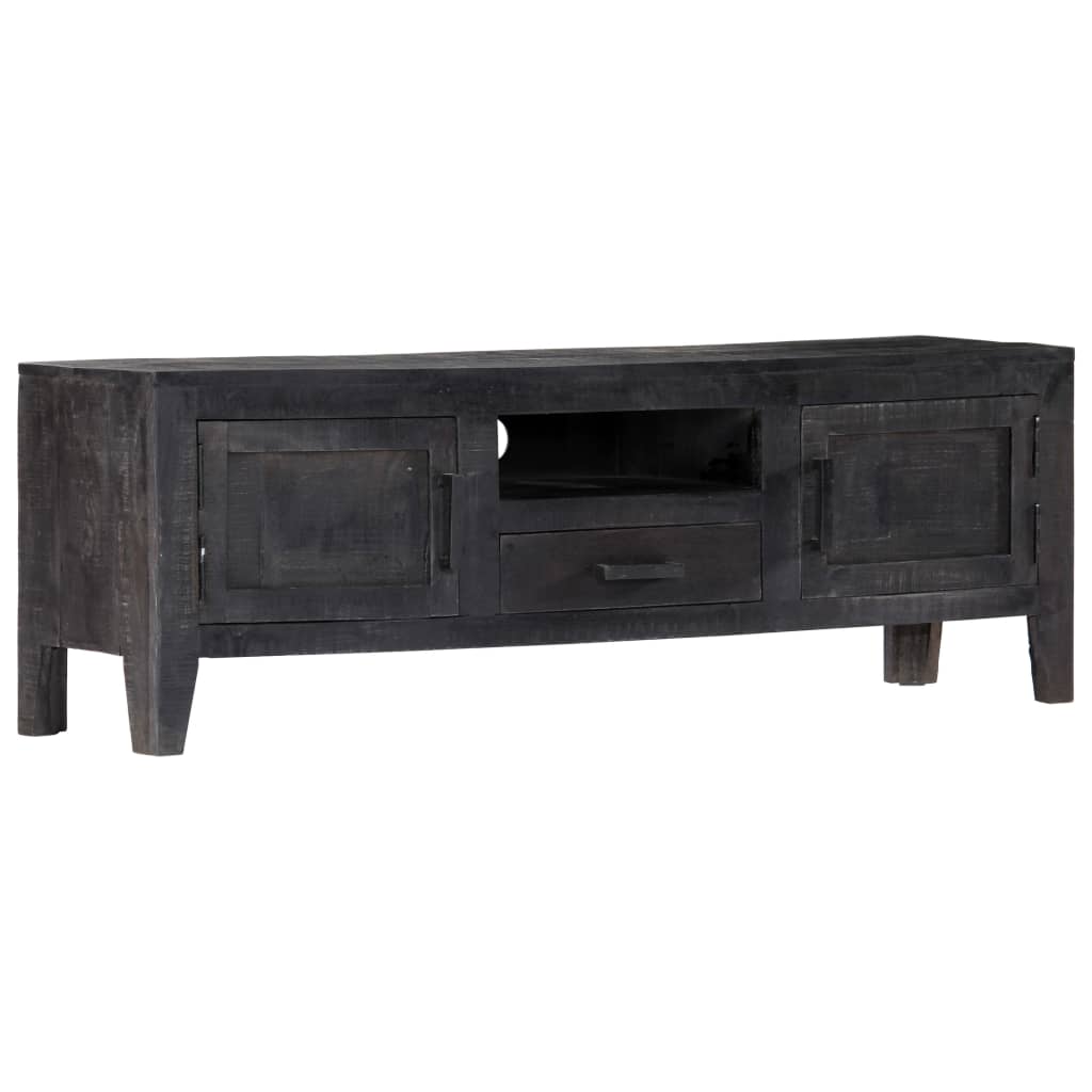 Έπιπλο Τηλεόρασης Μαύρο 118 x 30 x 40 εκ. από Μασίφ Ξύλο Μάνγκο - PAKOBAZAAR