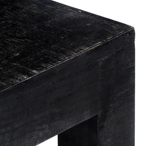 Τραπέζι Κονσόλα Μαύρο 118 x 30 x 76 εκ. από Μασίφ Ξύλο Μάνγκο - Pakobazaar