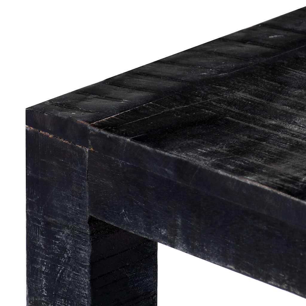 Τραπεζάκι Σαλονιού Μαύρο 110x50x35 εκ. από Μασίφ Ξύλο Μάνγκο