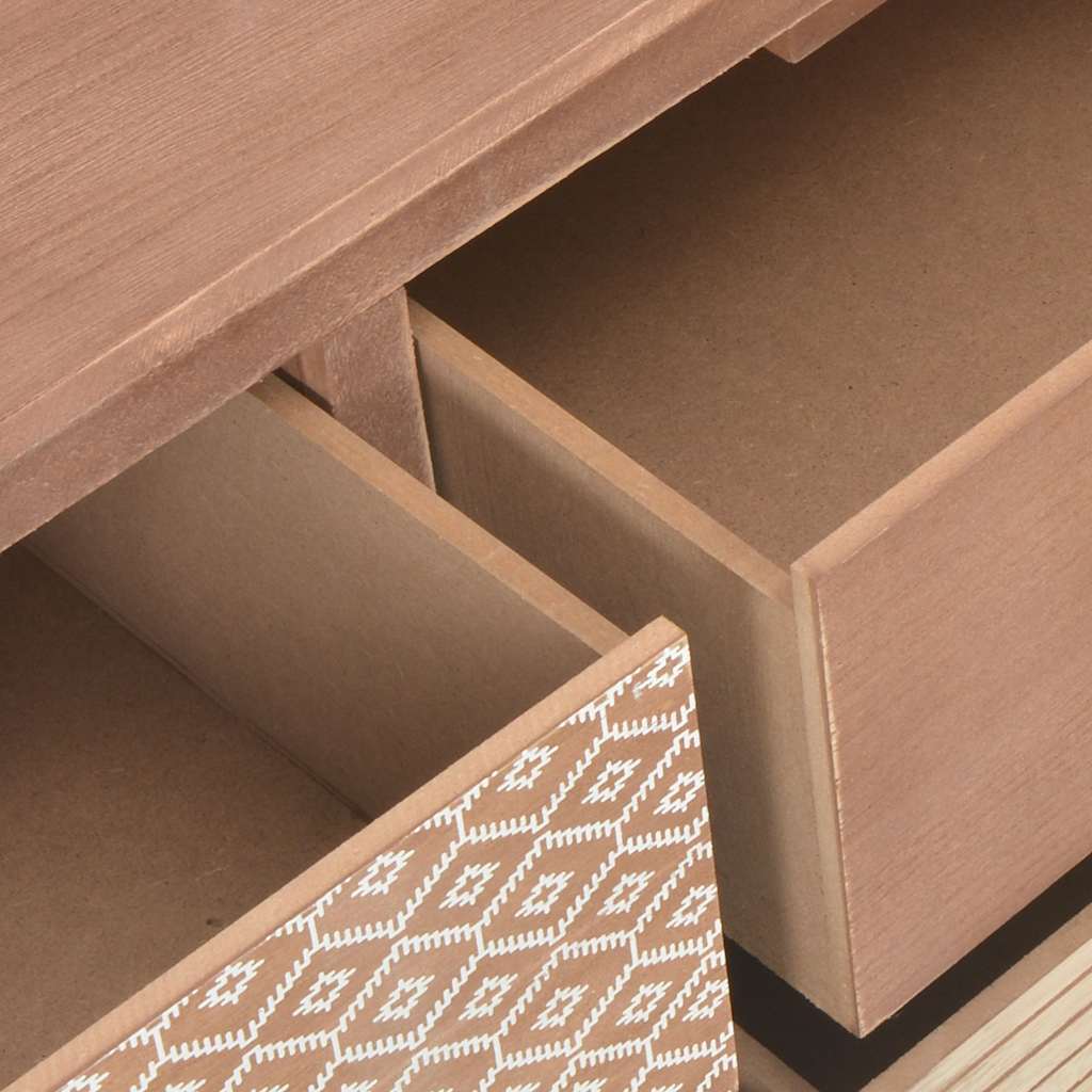 Κονσόλα Τραπέζι με 8 Συρτάρια 120x30x76 εκ. Μασίφ Ξύλο Ελάτης