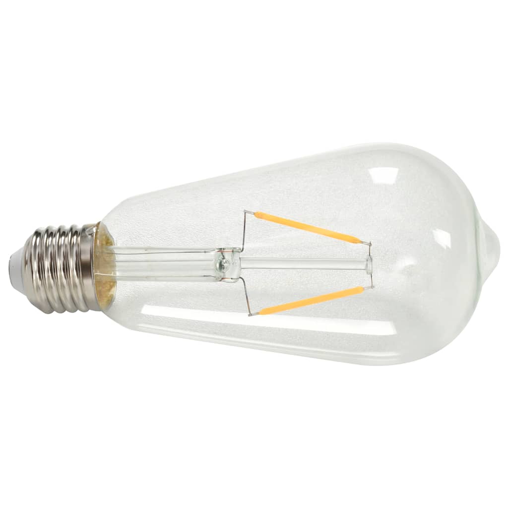 Φωτιστικά Σποτ 2 τεμ. Μαύρα με Λαμπτήρες Filament 2W Ε27