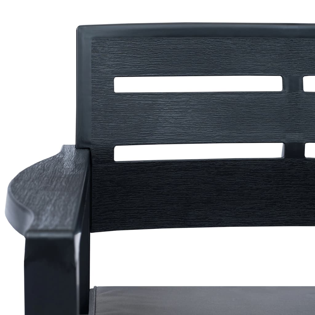 Σετ Επίπλων Εξωτερικού Χώρου 4 Τεμαχίων Ανθρακί Πλαστικό - PAKOBAZAAR